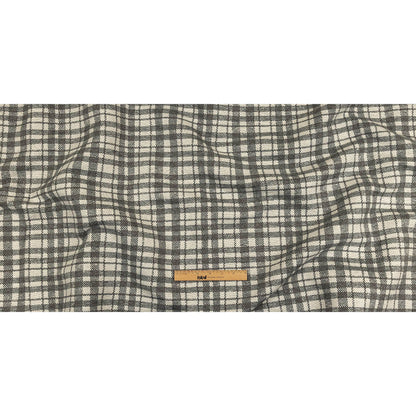 Gray and Ivory Plaid Polyester Upholstery Tweed - Full