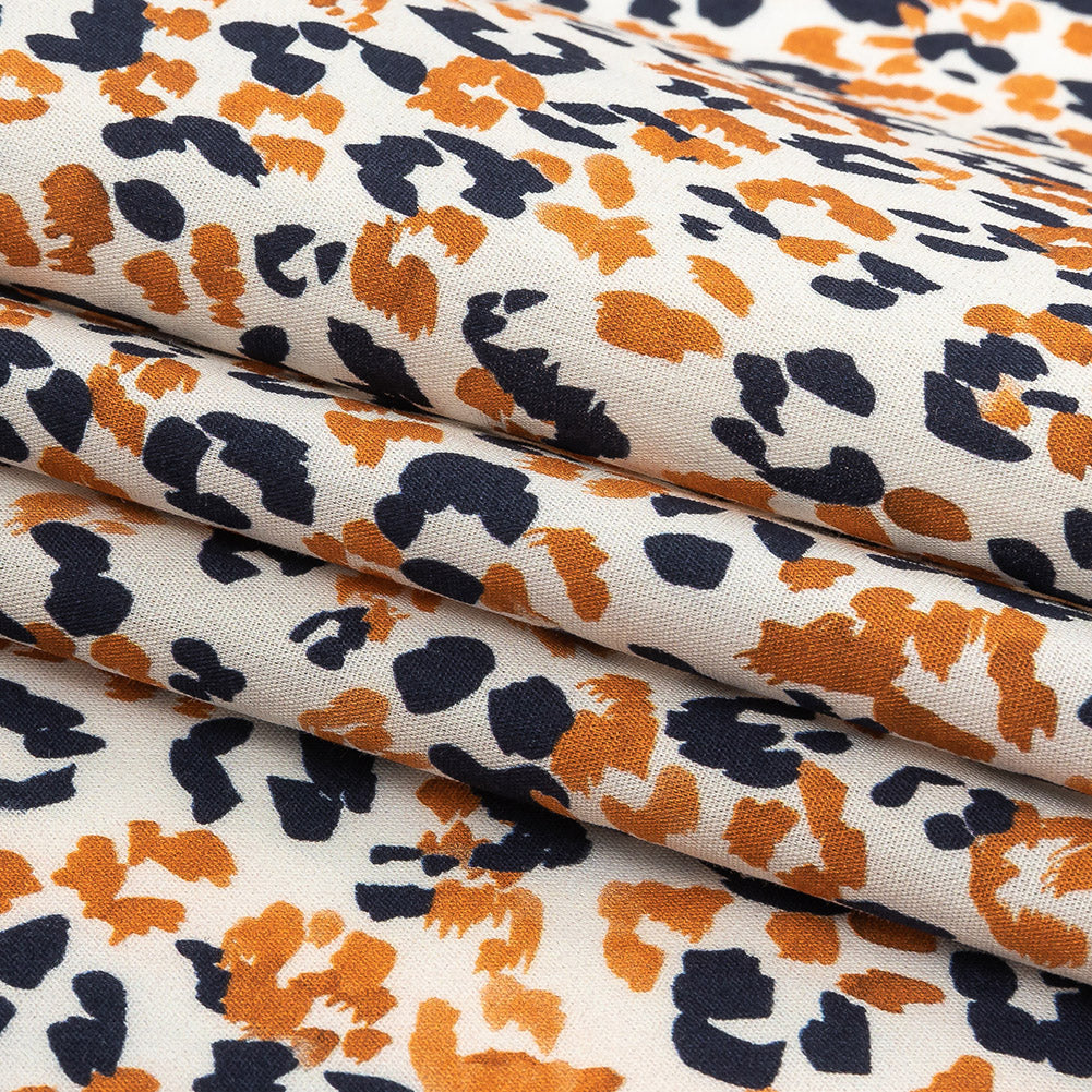 Mood Exclusive Orange Magnificent Motley Cotton Poplin Folded