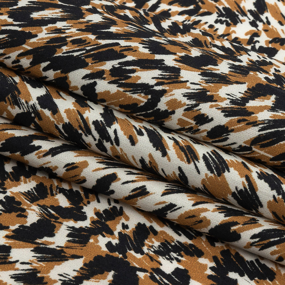 Mood Exclusive Tan Fanciful Furs Cotton Poplin Folded