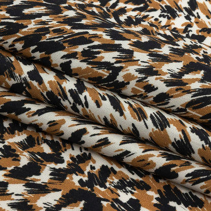 Mood Exclusive Tan Fanciful Furs Cotton Poplin Folded