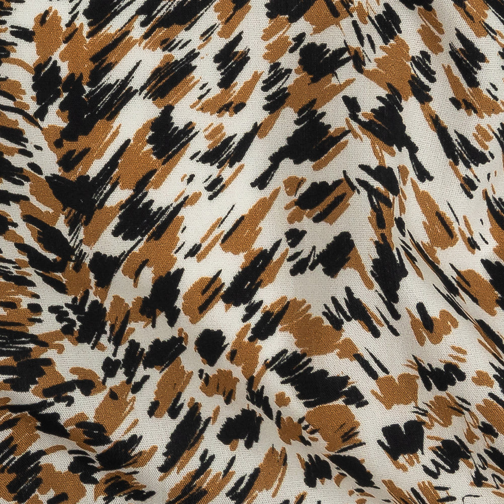 Mood Exclusive Tan Fanciful Furs Cotton Poplin Detail