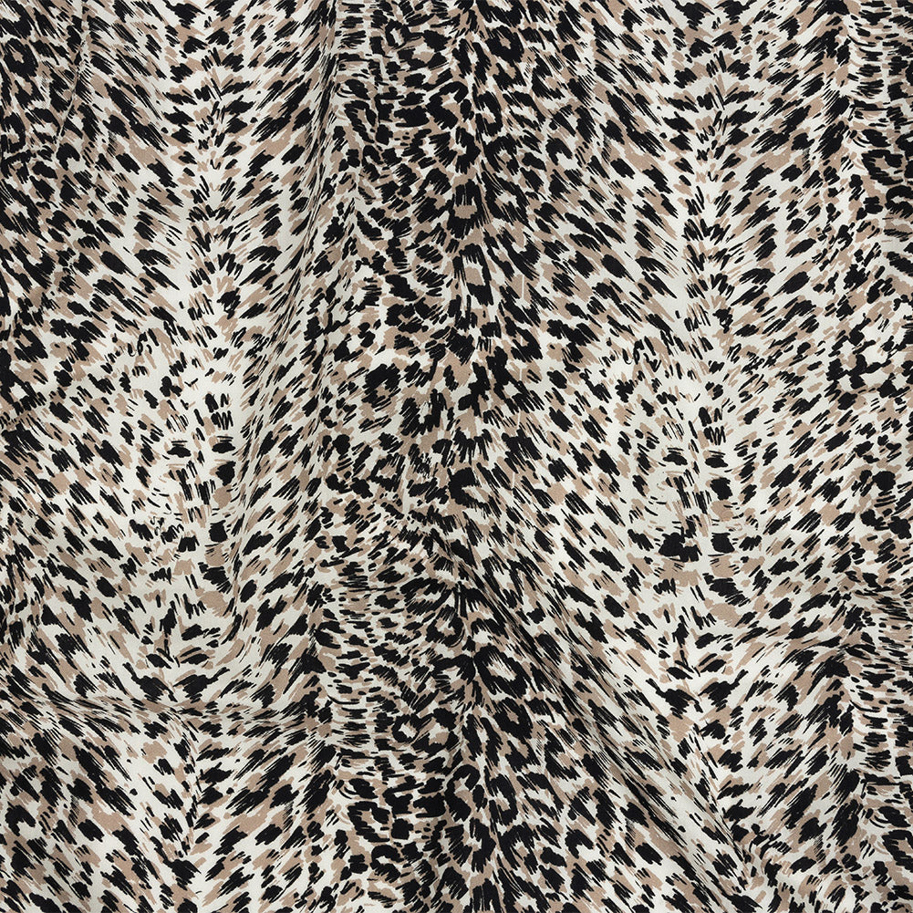 Mood Exclusive Beige Fanciful Furs Cotton Poplin