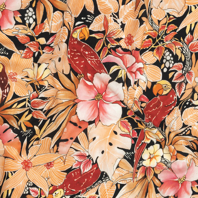 Mood Exclusive Orange Parrotdise Cotton Shirting