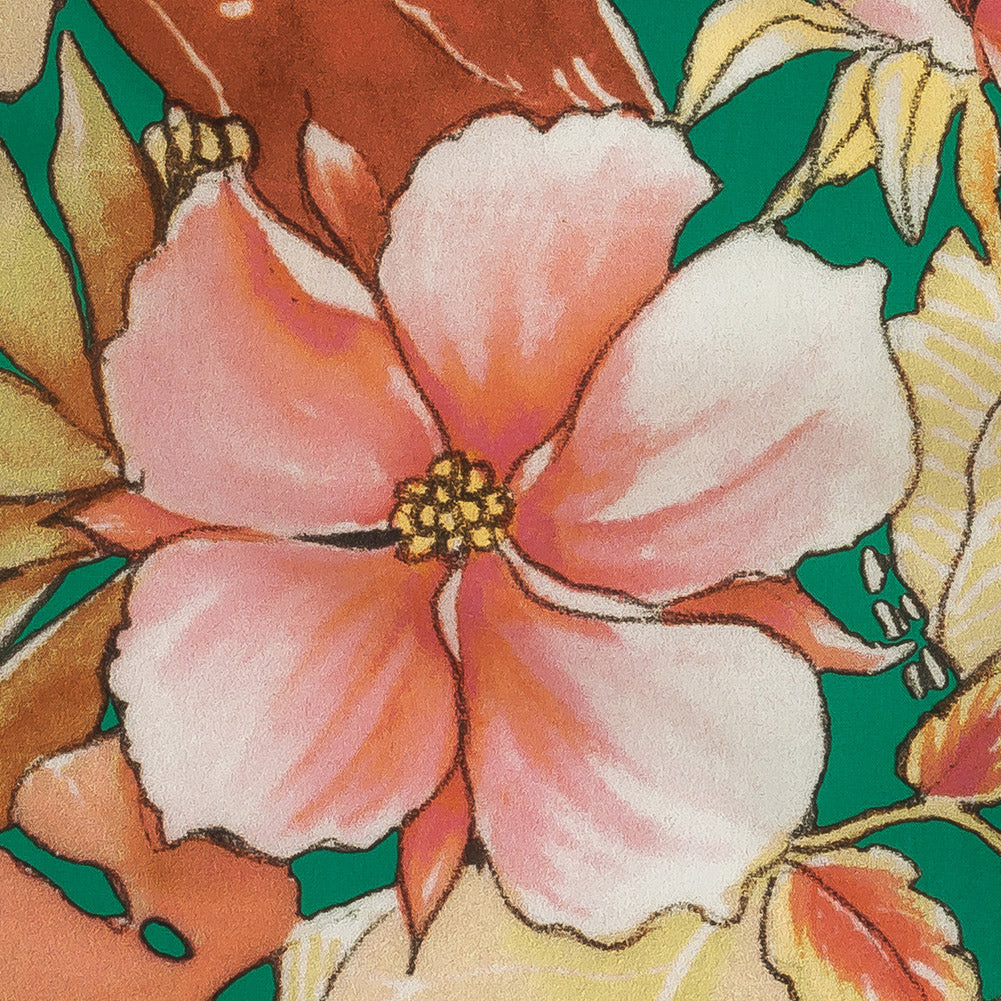 Mood Exclusive Emerald Parrotdise Cotton Shirting Detail