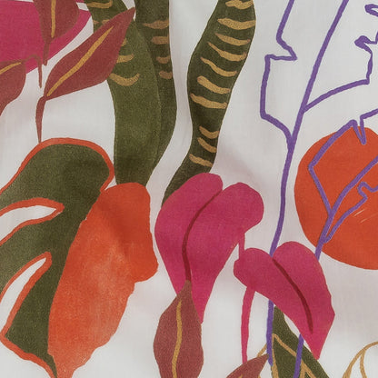 Mood Exclusive White Succulent Contours Cotton Shirting - Detail