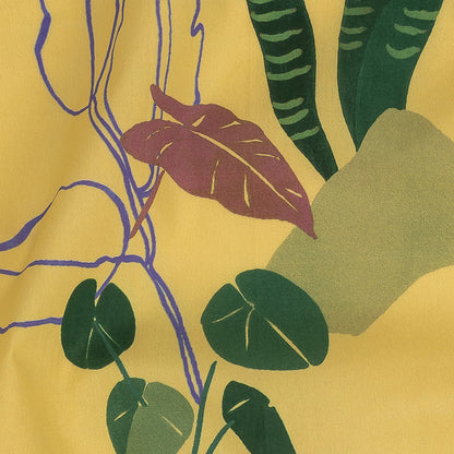 Mood Exclusive Yellow Succulent Contours Cotton Shirting Detail