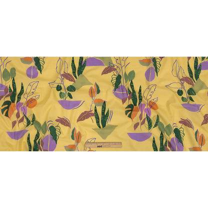 Mood Exclusive Yellow Succulent Contours Cotton Shirting Full