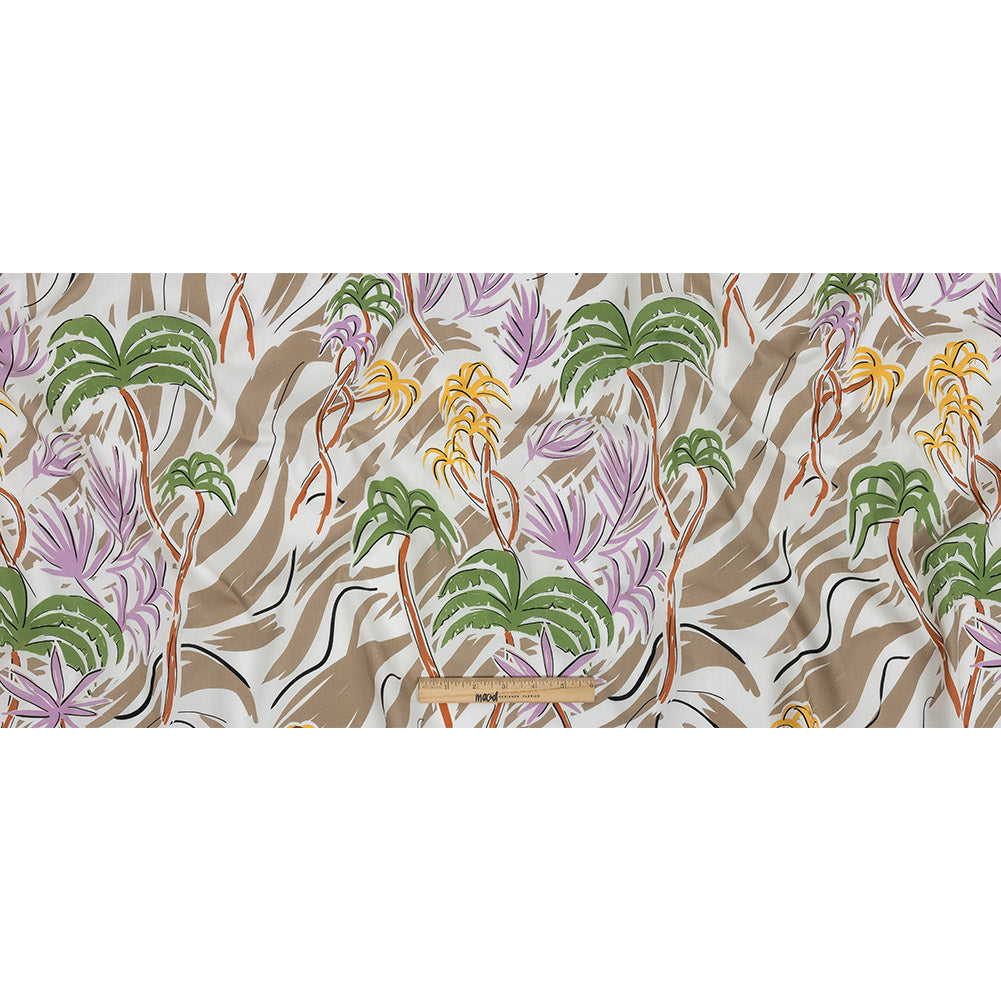 Mood Exclusive Taupe Foliate Figment Cotton Shirting Full