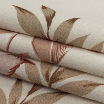 Mood Exclusive Cream Pastel Tropics Stretch Cotton Twill - Folded