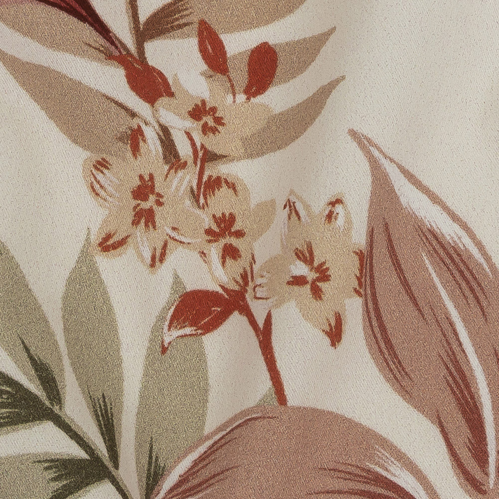 Mood Exclusive Cream Pastel Tropics Stretch Cotton Twill - Detail