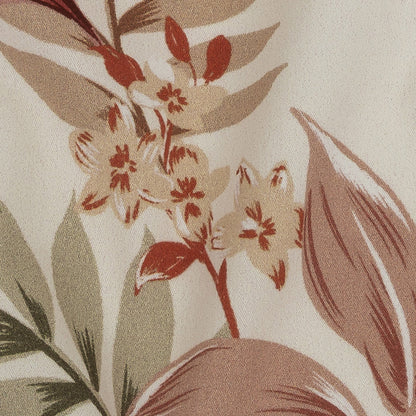 Mood Exclusive Cream Pastel Tropics Stretch Cotton Twill - Detail