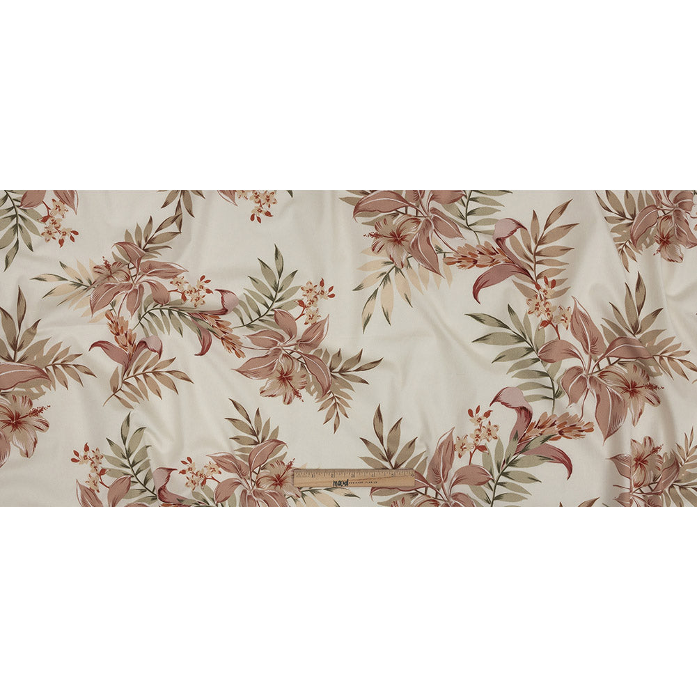 Mood Exclusive Cream Pastel Tropics Stretch Cotton Twill - Full