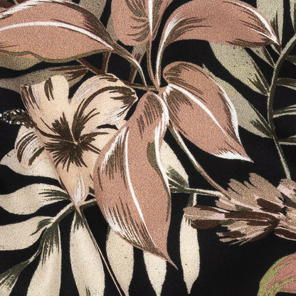 Mood Exclusive Black Pastel Tropics Stretch Cotton Twill - Detail