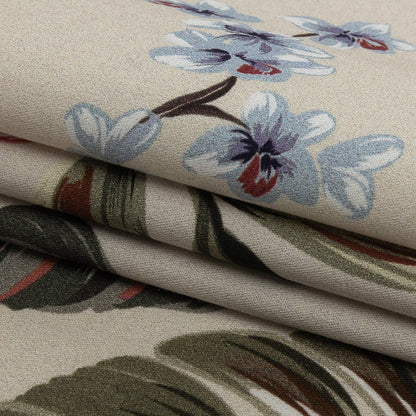 Mood Exclusive Whitecap Gray Painted Paradise Stretch Cotton Twill - Folded