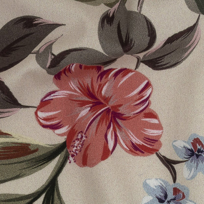 Mood Exclusive Whitecap Gray Painted Paradise Stretch Cotton Twill - Detail
