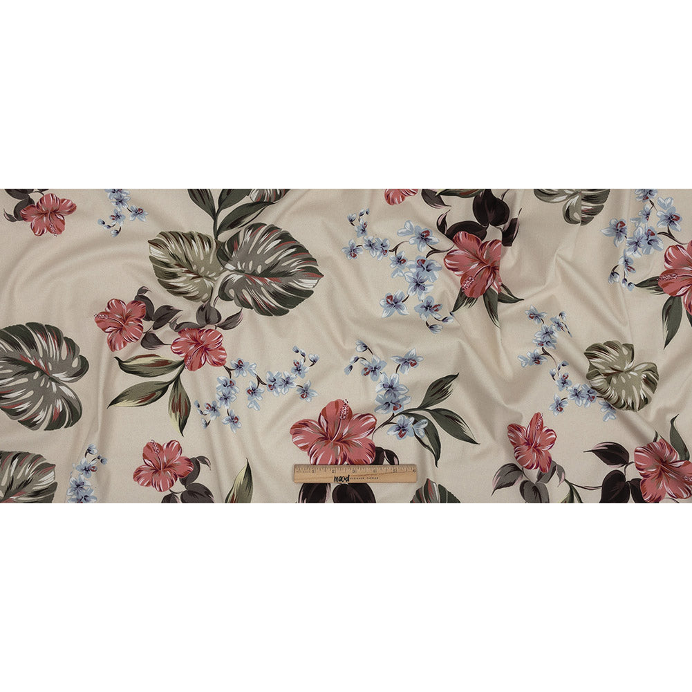 Mood Exclusive Whitecap Gray Painted Paradise Stretch Cotton Twill - Full