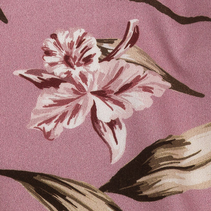 Mood Exclusive Pink Lavender Leaves of Change Stretch Cotton Twill Detail