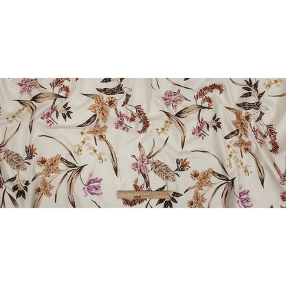 Mood Exclusive Ivory Leaves of Change Stretch Cotton Twill Full
