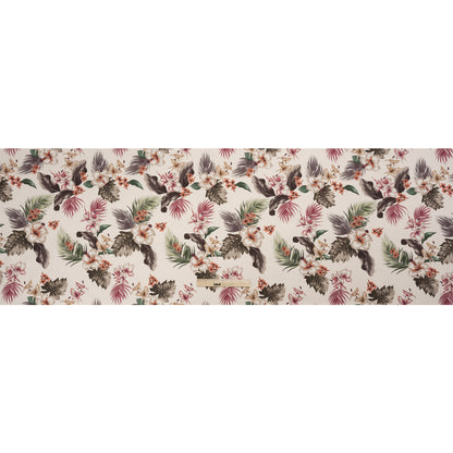 Mood Exclusive Ivory Hibiscus Holiday Stretch Cotton Twill - Full