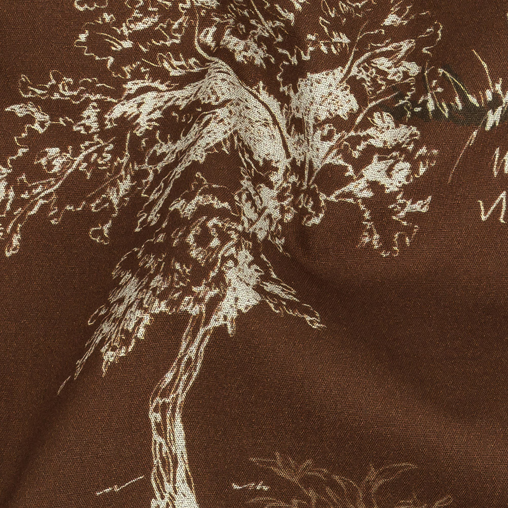 Mood Exclusive Brown Old Growth Stretch Cotton Poplin Detail
