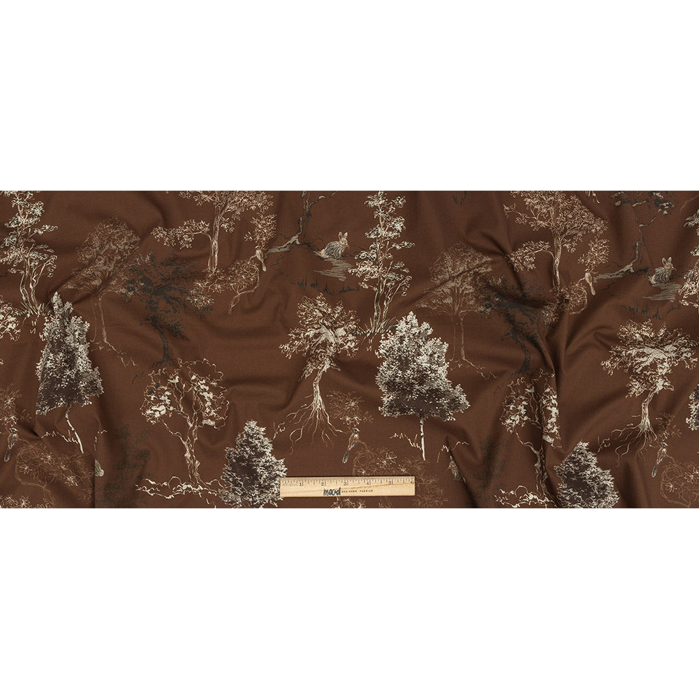 Mood Exclusive Brown Old Growth Stretch Cotton Poplin Full