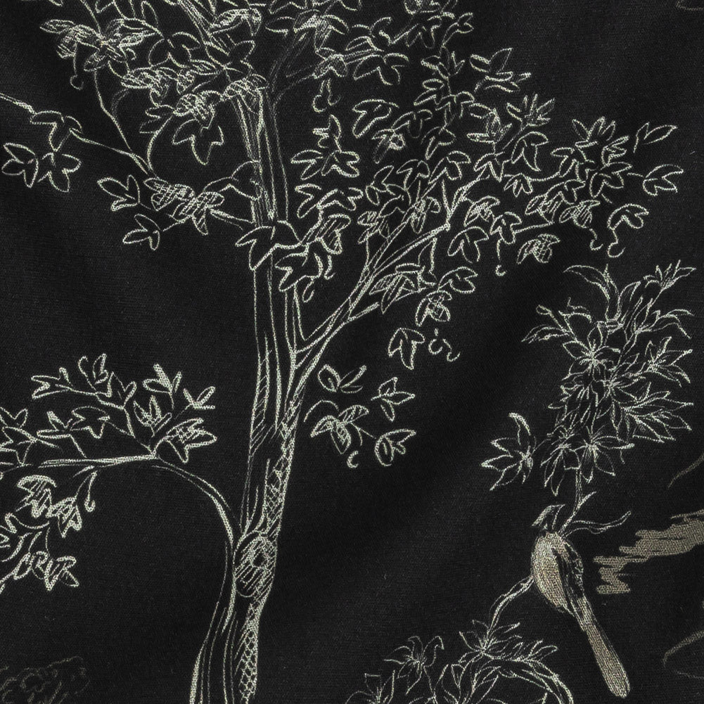 Mood Exclusive Smoke Old Growth Stretch Cotton Poplin - Detail