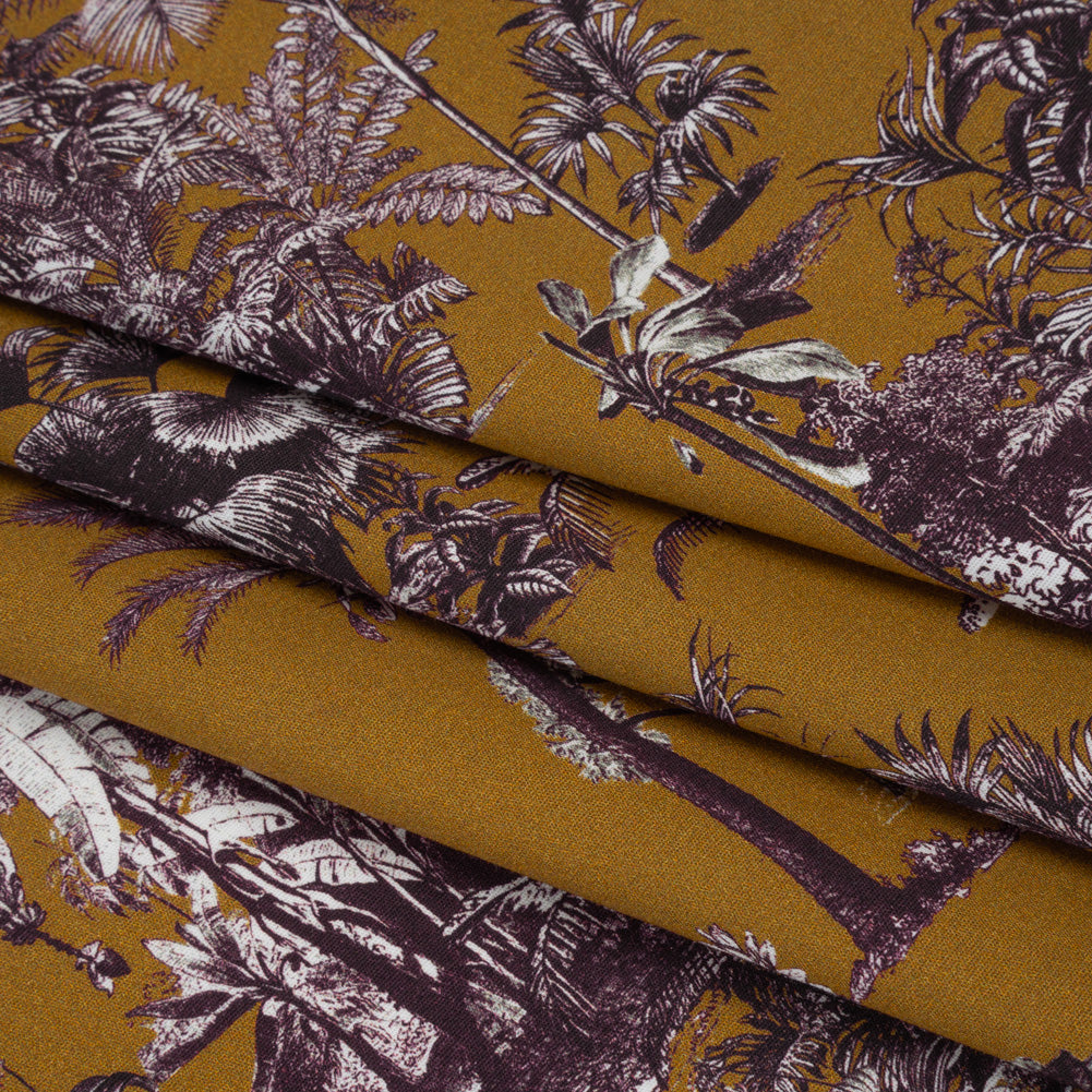 Mood Exclusive Rainforest Review Stretch Cotton Poplin - Folded