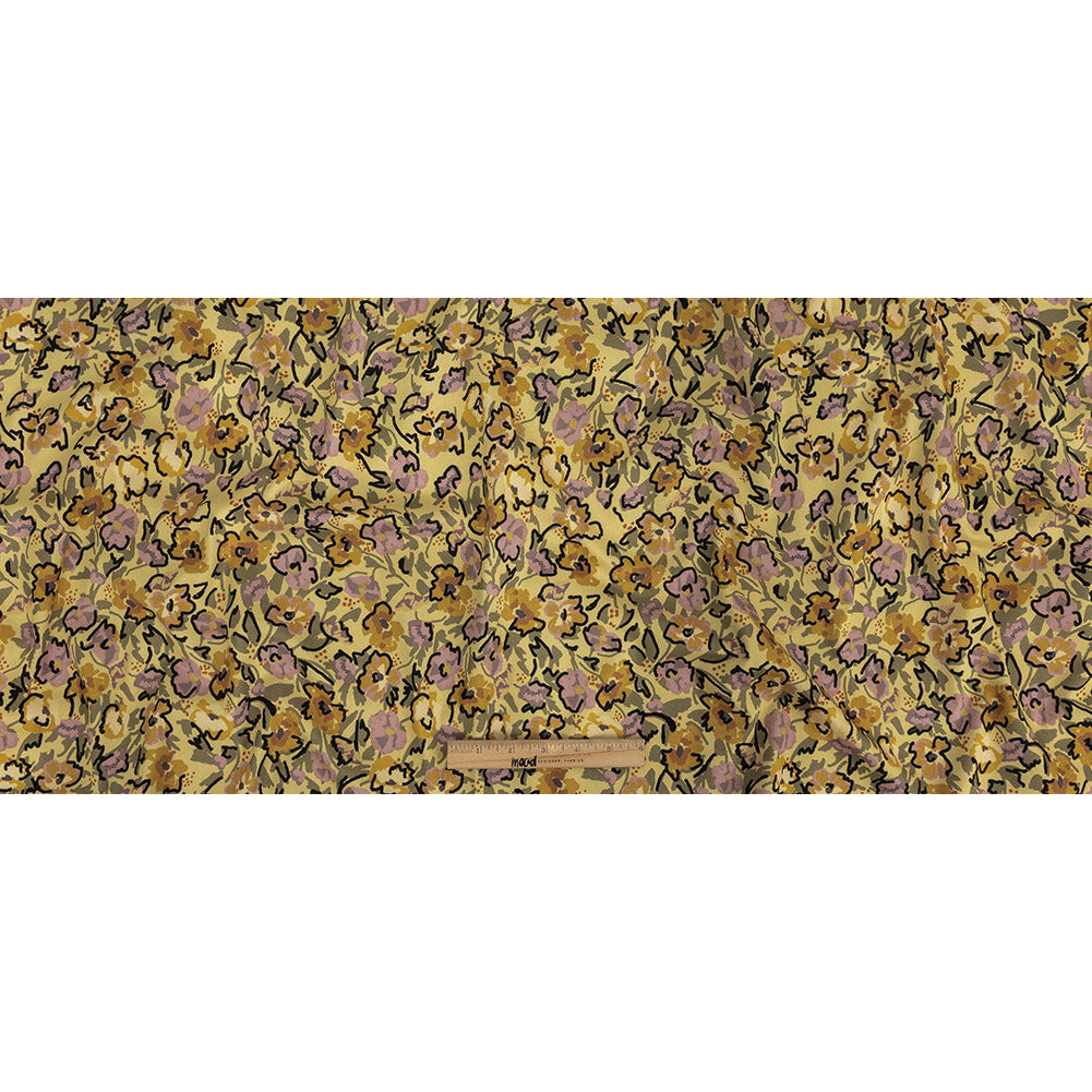 Mood Exclusive Mellow Yellow Merry Marigolds Stretch Brushed Cotton - Full