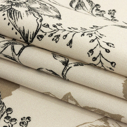 Mood Exclusive Pale Beige Curious Consideration Stretch Cotton Sateen - Folded