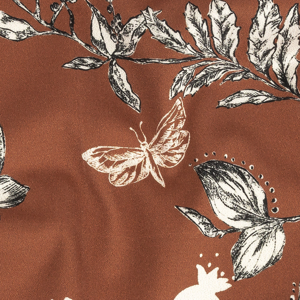 Mood Exclusive Brown Curious Consideration Stretch Cotton Sateen Full