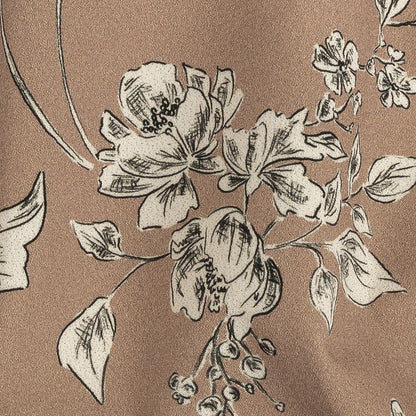 Mood Exclusive Tan Organic Delineation Stretch Cotton Sateen - Detail