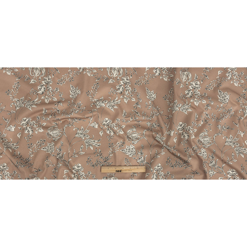 Mood Exclusive Tan Organic Delineation Stretch Cotton Sateen - Full