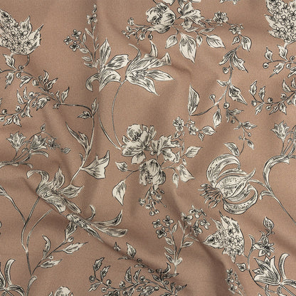 Mood Exclusive Tan Organic Delineation Stretch Cotton Sateen