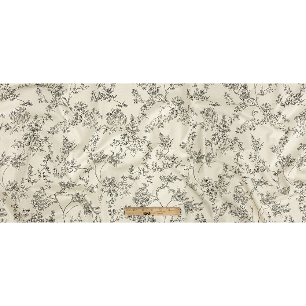 Mood Exclusive Ivory Organic Delineation Stretch Cotton Sateen Full