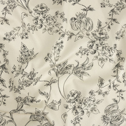 Mood Exclusive Ivory Organic Delineation Stretch Cotton Sateen