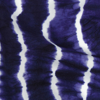 Mood Exclusive Navy Twisted Tie Dye Stretch Viscose Batiste Detail