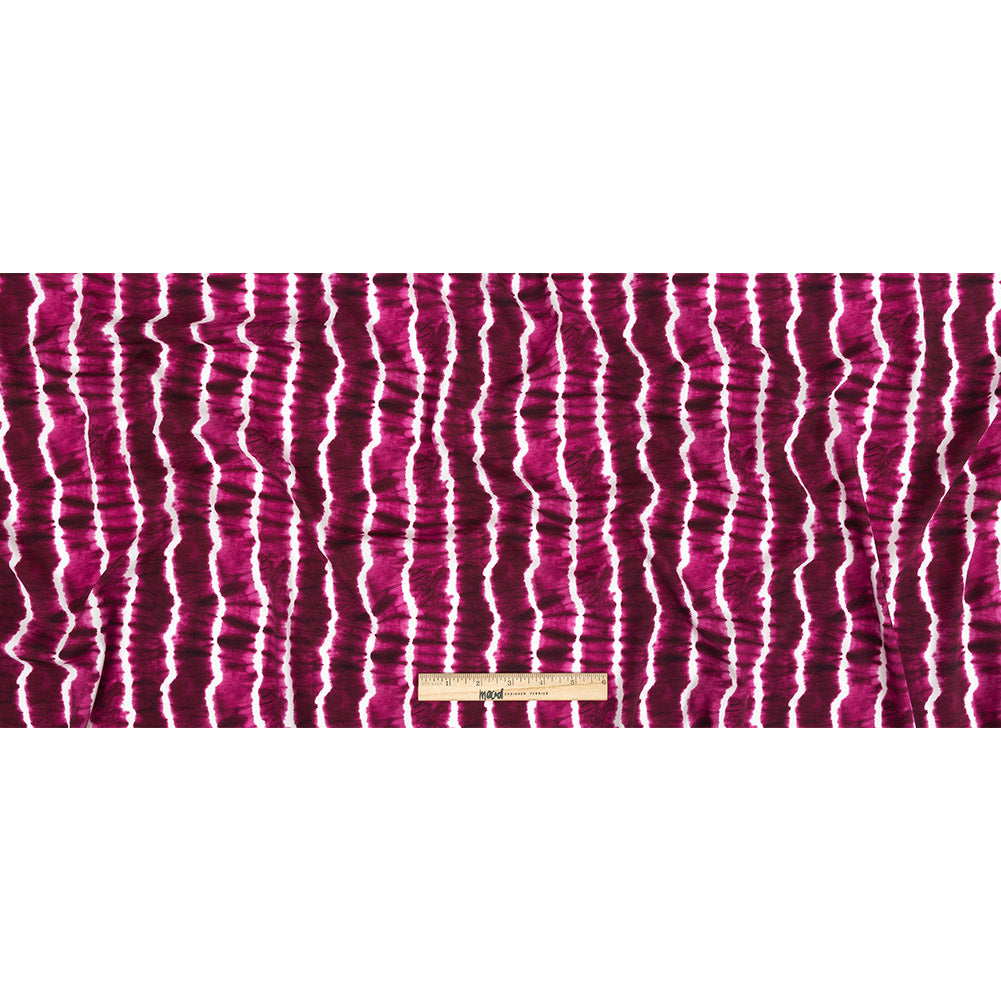 Stretch Viscose Batiste Print - Fuchsia and White Tie Dye - Mood Exclusive Making Waves Full