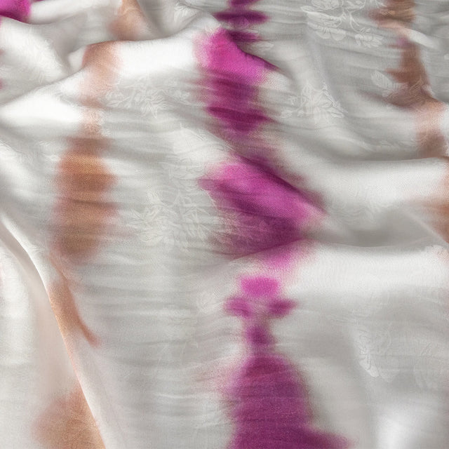 Mood Exclusive Violet Cloud Writing Flowery Viscose Jacquard