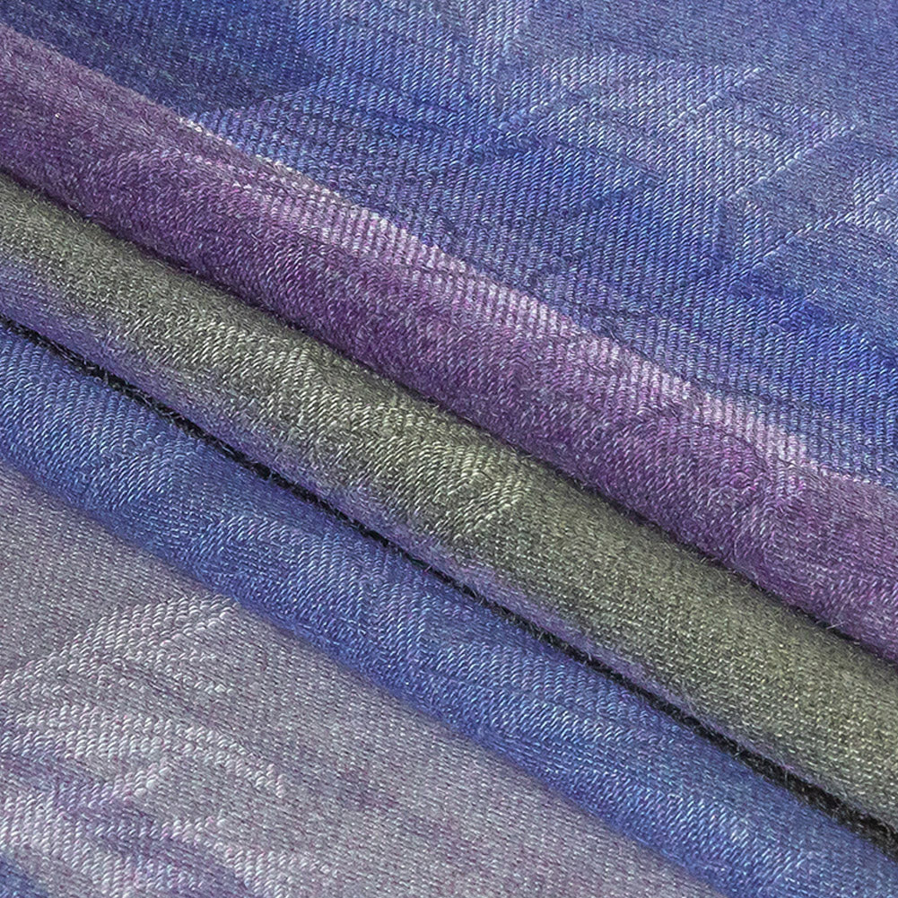 Mood Exclusive Periwinkle Fossil Fascination Flowery Viscose Jacquard - Folded