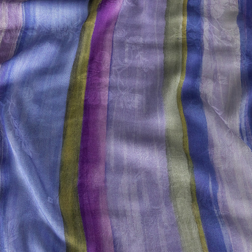 Mood Exclusive Periwinkle Fossil Fascination Flowery Viscose Jacquard