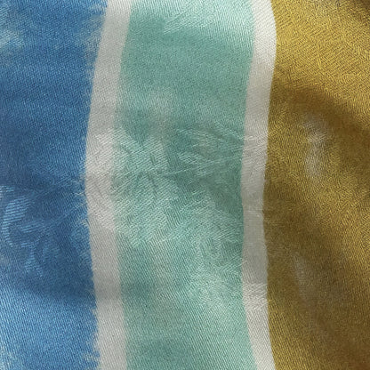 Flowery Viscose Jacquard Print - Rainbow Stripes - Mood Exclusive Striation Satisfaction Detail