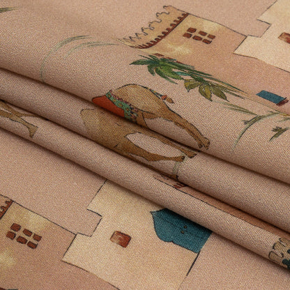 Mood Exclusive Beige Bactrian Expedition Sustainable Viscose Woven - Folded