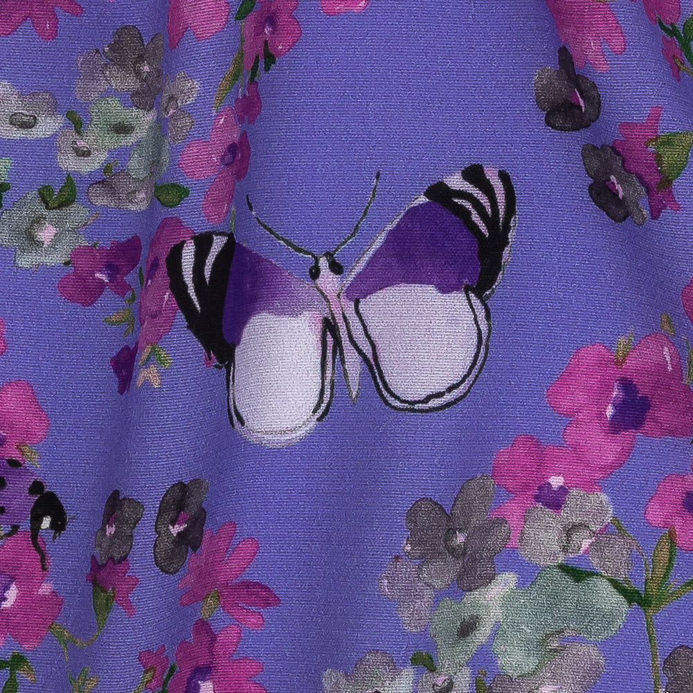 Mood Exclusive Lavender Mariposa Oasis Sustainable Viscose Woven - Detail