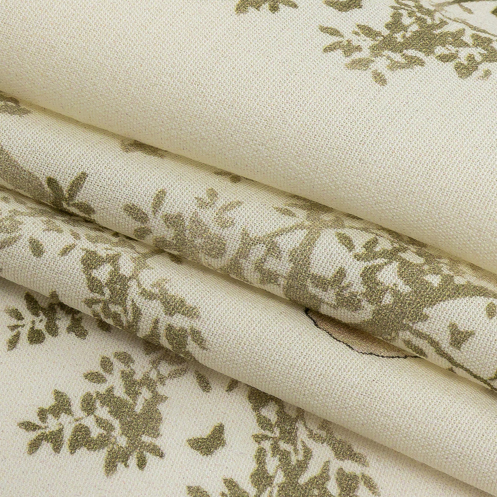Mood Exclusive Ivory Serene Safari Sustainable Viscose Woven - Folded