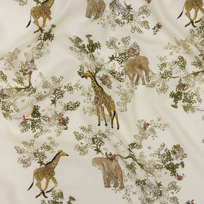 Mood Exclusive Ivory Serene Safari Sustainable Viscose Woven