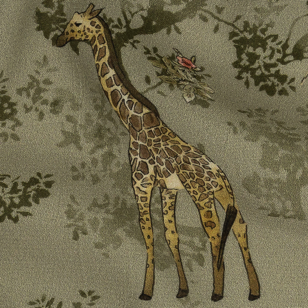 Mood Exclusive Pale Green Serene Safari Sustainable Viscose Woven - Detail