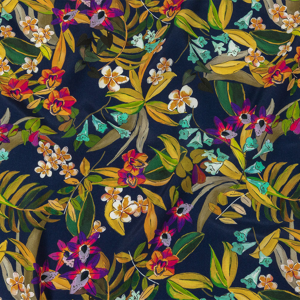 Mood Exclusive Navy Tropics at Twilight Sustainable Viscose Woven