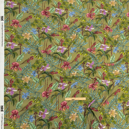 Sustainable Viscose Woven Print - Green Trees, Leaves and Flowers - Mood Exclusive Organic Orchids Full