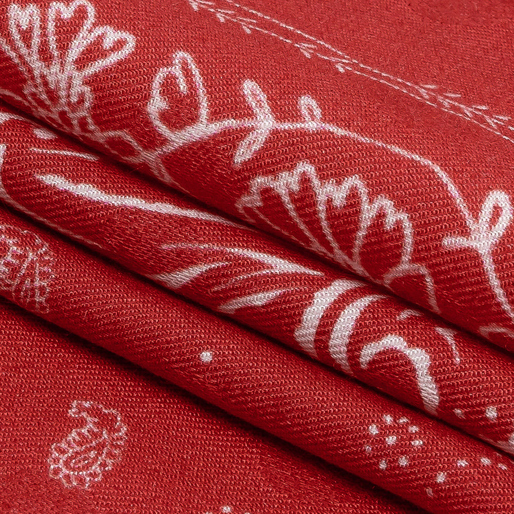 Mood Exclusive Hot Coral Dauntless Disguise Polka Dotted Viscose Jacquard - Folded