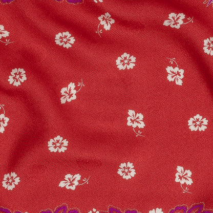 Mood Exclusive Hot Coral Inverted Perceptions Polka Dotted Viscose Jacquard - Detail